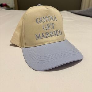 Dry Goods Cream and Blue 'Gonna Get Married' Trucker Hat